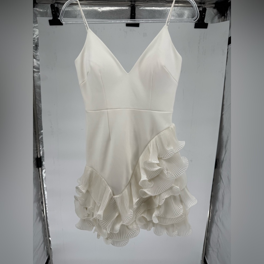 TALULAH White Ruffle Mini Dress - Picture 8 of 9